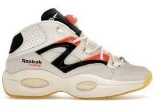 Reebok Mens Question Pump Mid Universe Sneakers,White Chalk/Black ,10